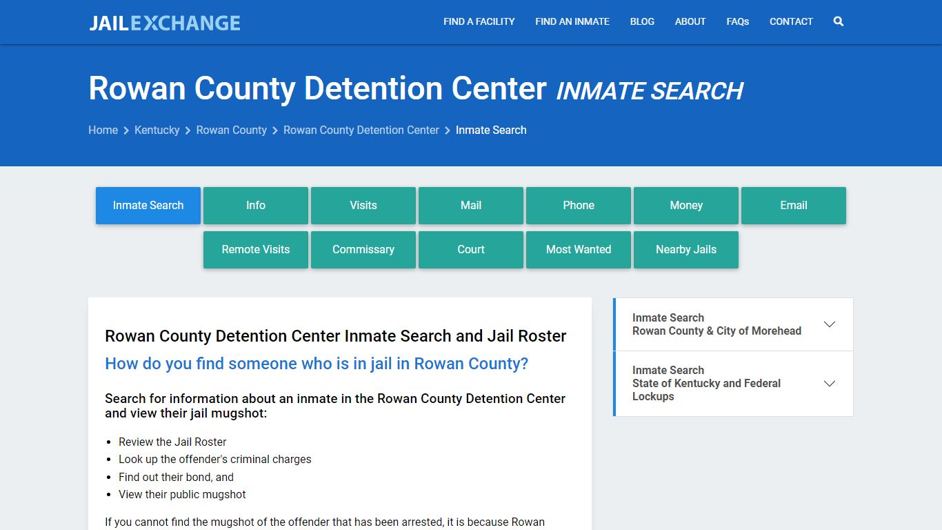 Rowan County Detention Center Inmate Search - Jail Exchange