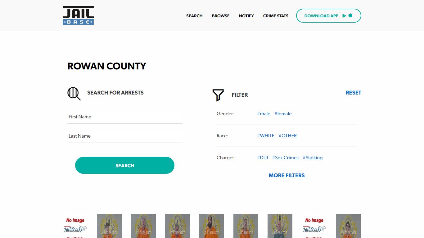Rowan County Jail Inmate Search and Mugshots | JailBase